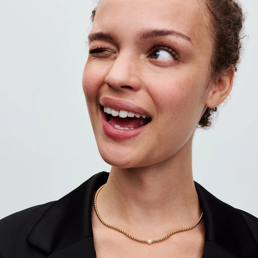 PANDORA Timeless 14K Gold Plated Silver Necklace/ 363176C01-45