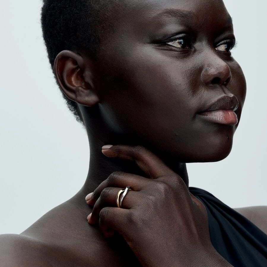 PANDORA Essence серебряное кольцо с покрытием 14К золота/ 163262C00-58