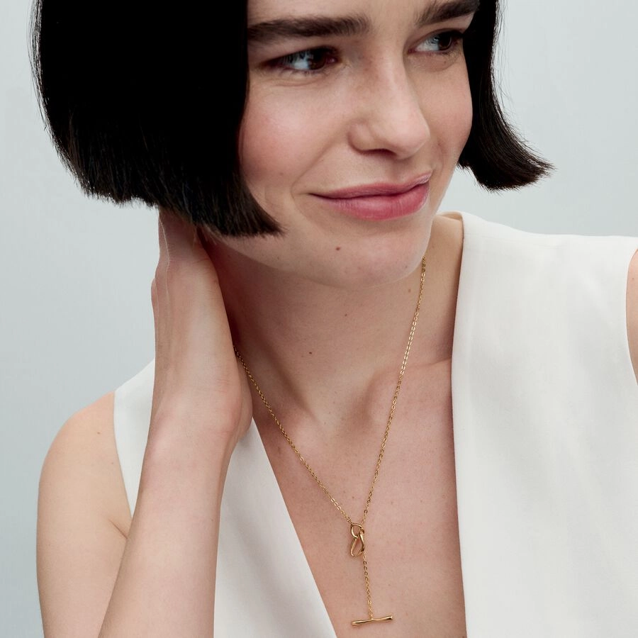 PANDORA Essence 14K Ոսկեպատ Արծաթյա Վզնոց/ 363255C00-50