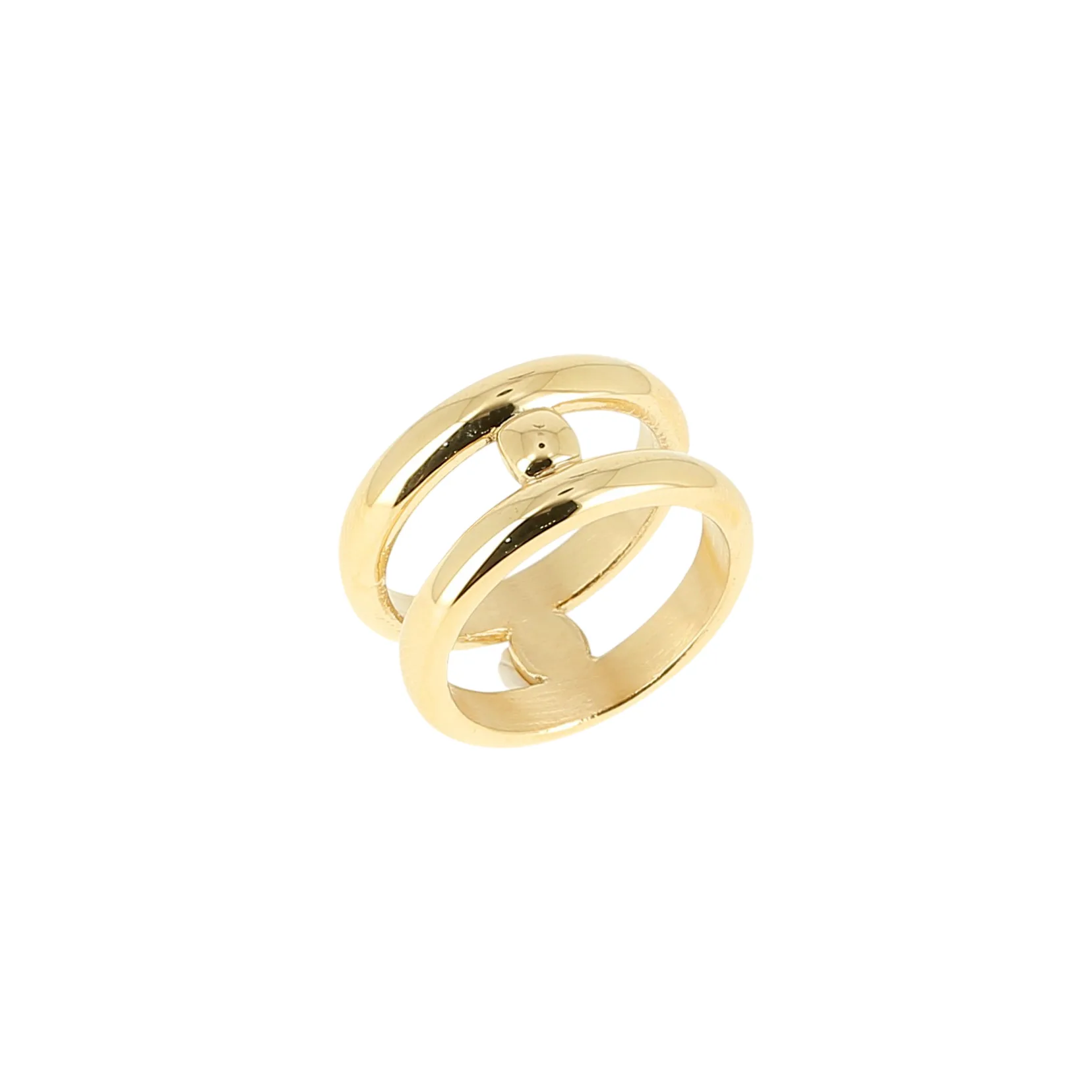 Zag Bijoux 24K Gold Plated Stainless Steel Surgical Ring/ SRT22904-01UNI8