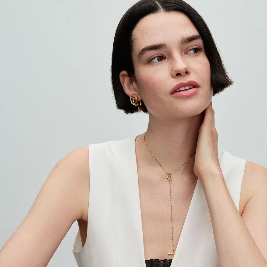 PANDORA Essence 14K Ոսկեպատ Արծաթյա Ականջօղ/ 263290C00