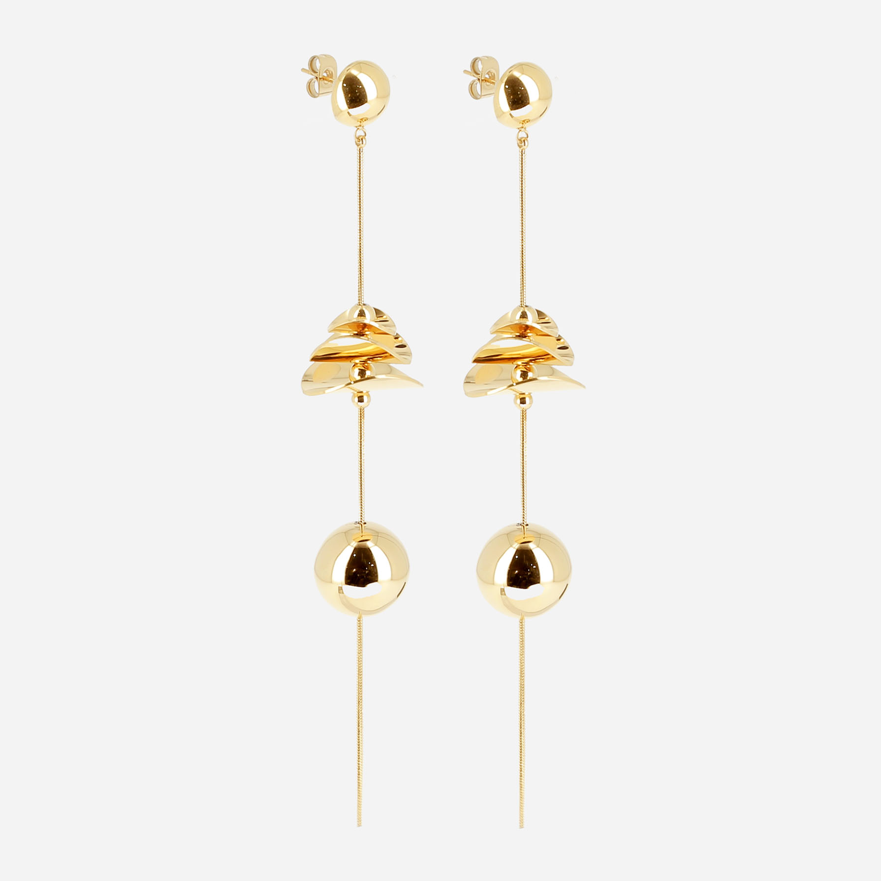 Zag Bijoux 24K Gold Plated Stainless Steel Surgical Earring/ SEL23059-01UNI