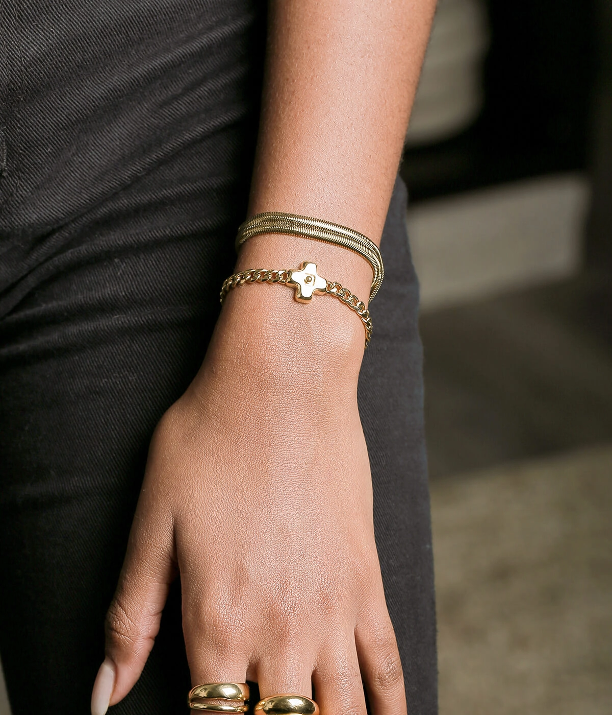 Zag Bijoux 24K Gold Plated Stainless Steel Surgical Bracelet/ SBS23018-01UNI