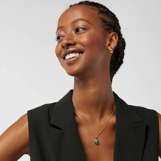 TOUS 18K Gold plated Silver Pendant/ 015434530