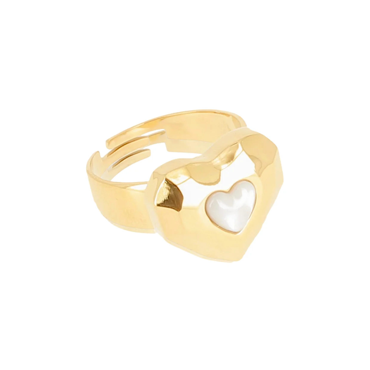 Zag Bijoux 24K Gold Plated Stainless Steel Surgical Ring/ SRL23022-01SEL