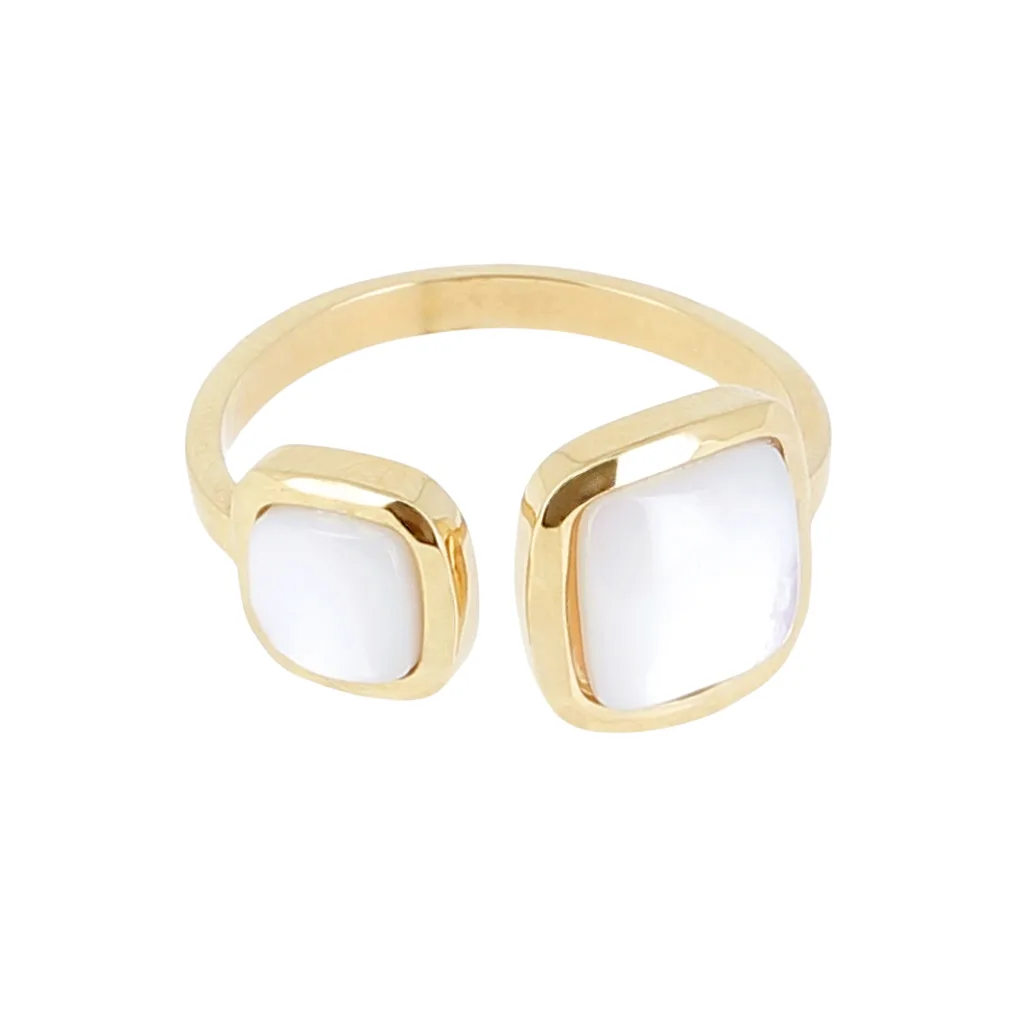 Zag Bijoux 24K Gold Plated Stainless Steel Surgical Ring/ SRL23038-01SEL