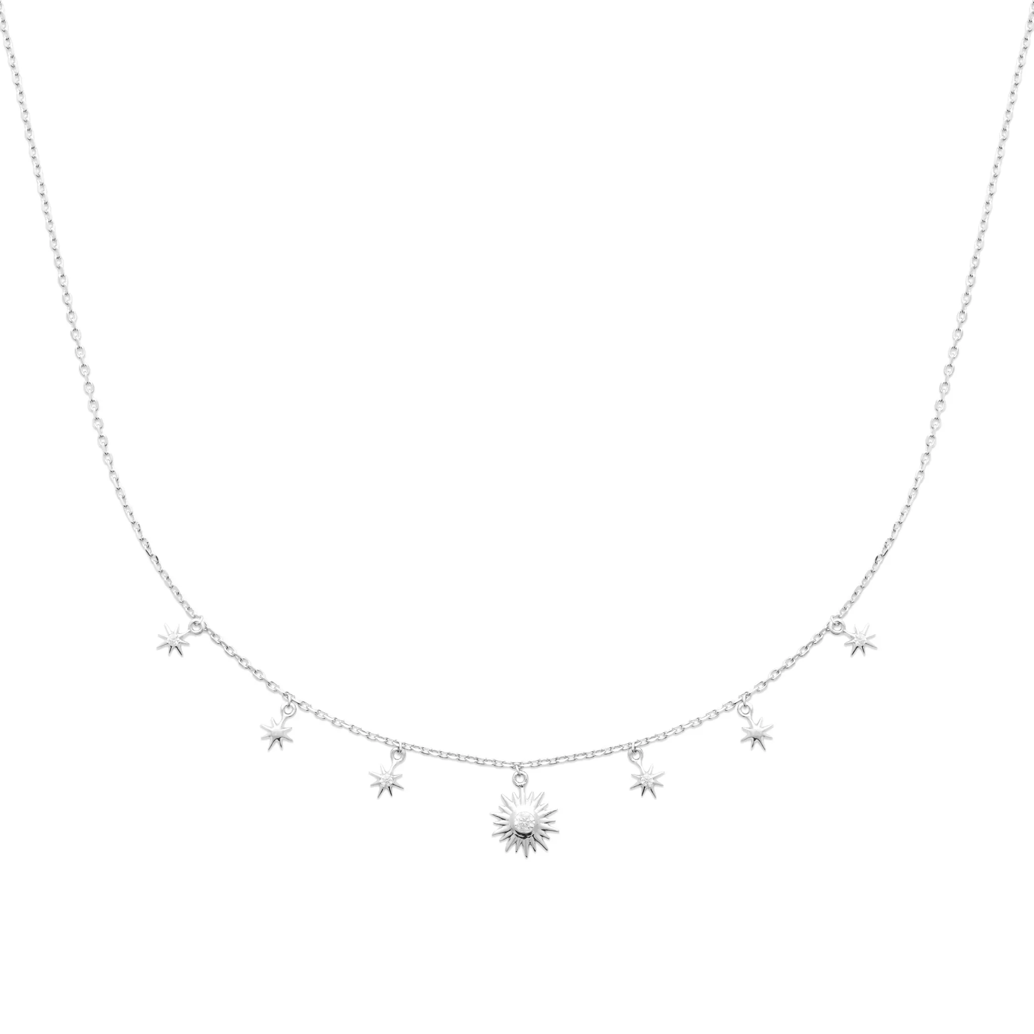 L'atelier Precieux Silver Necklace/ 87389845