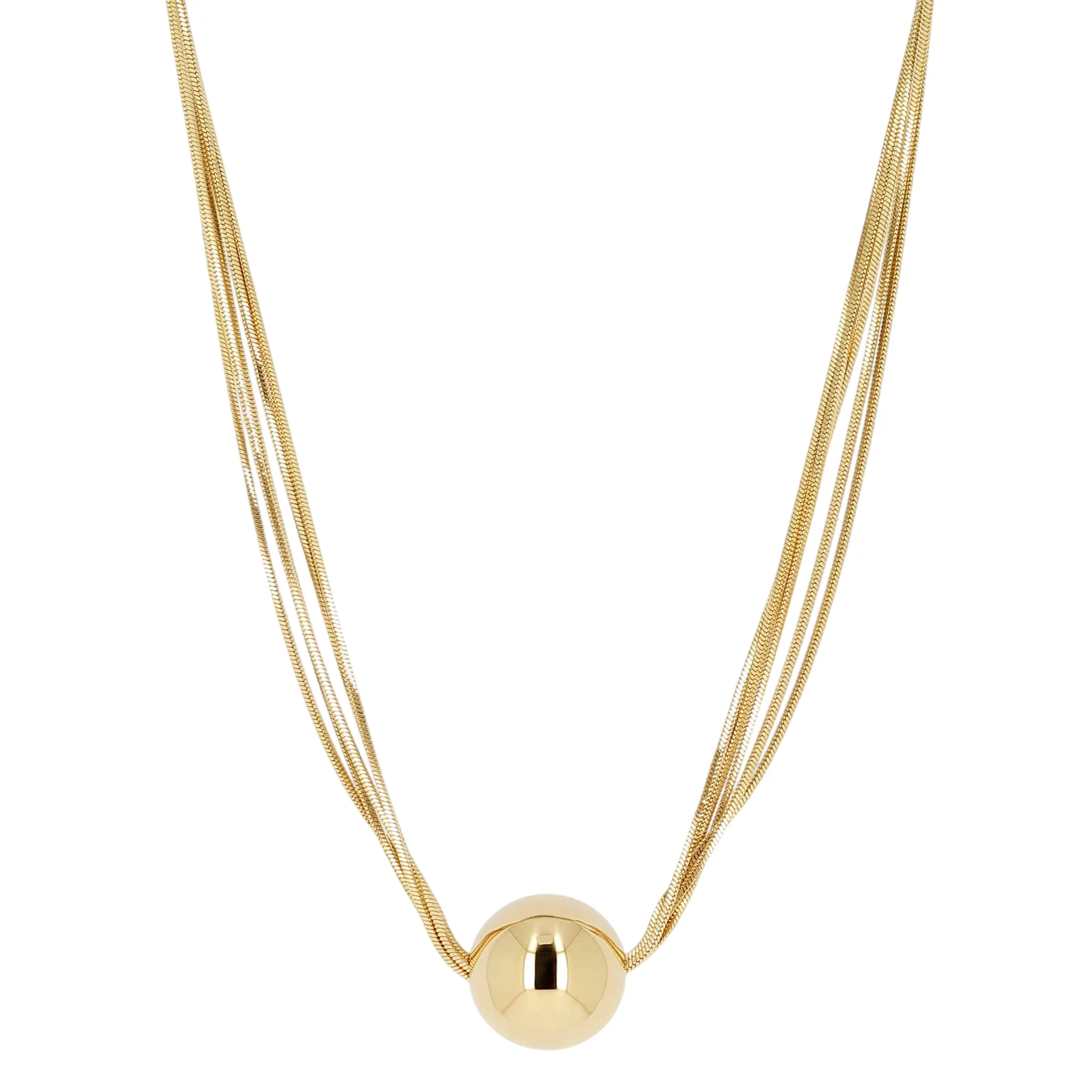 Zag Bijoux 24K Gold Plated Stainless Steel Surgical Necklace/ SNS24227-01UNI