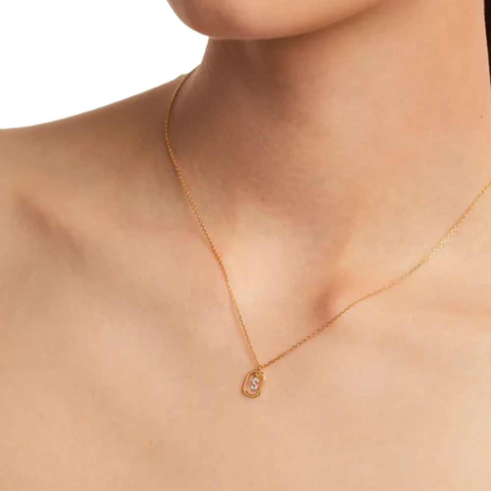 PDPAOLA 14K Gold Plated Silver Necklace/ CO01-530-U