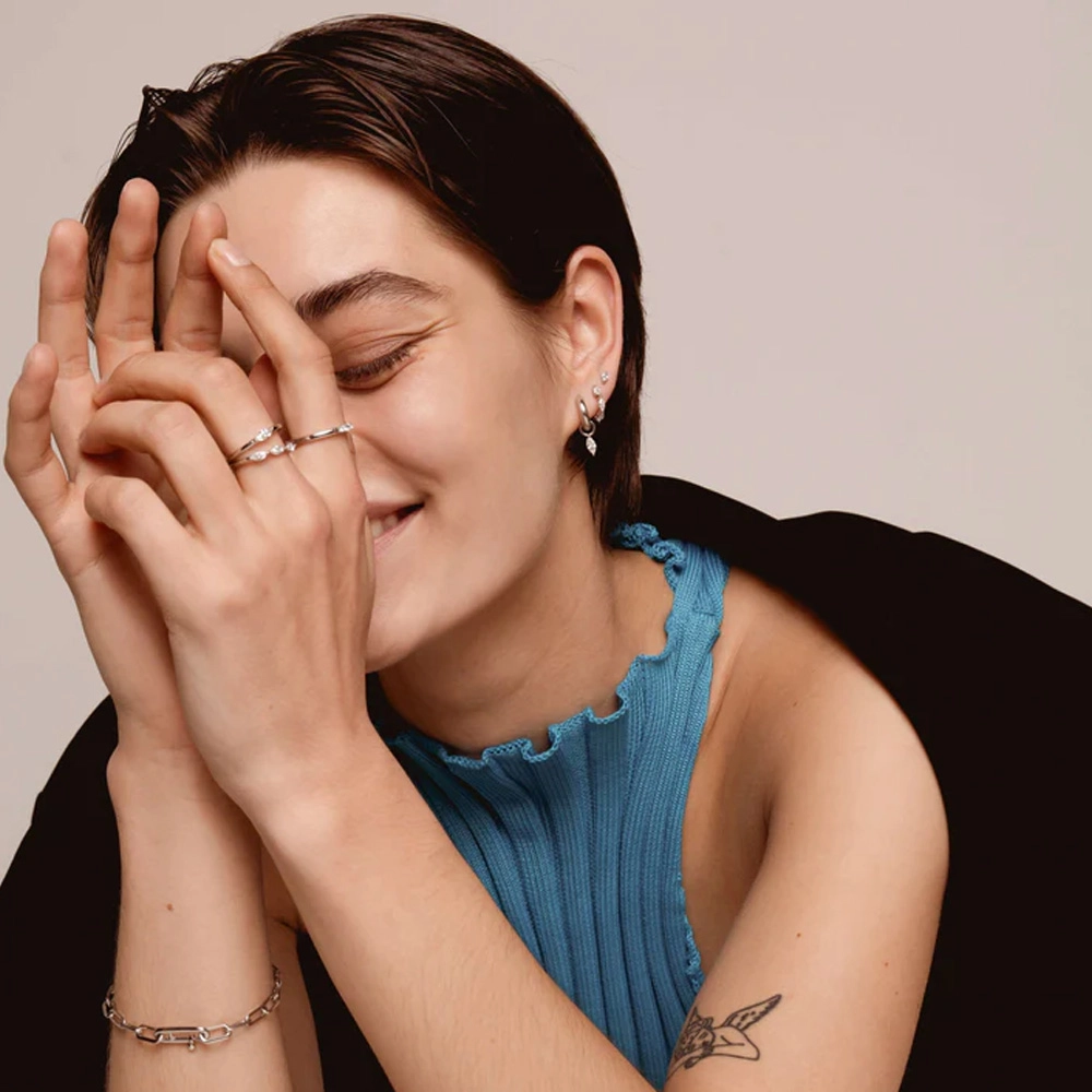 Ti Sento Silver Ring/ 12297ZI-56