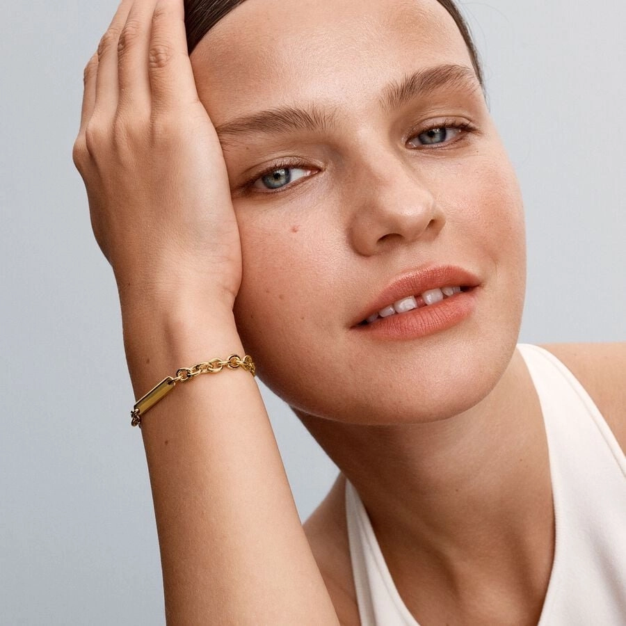 PANDORA Moments 14K Gold Plated Silver Bracelet/ 569523C00-16
