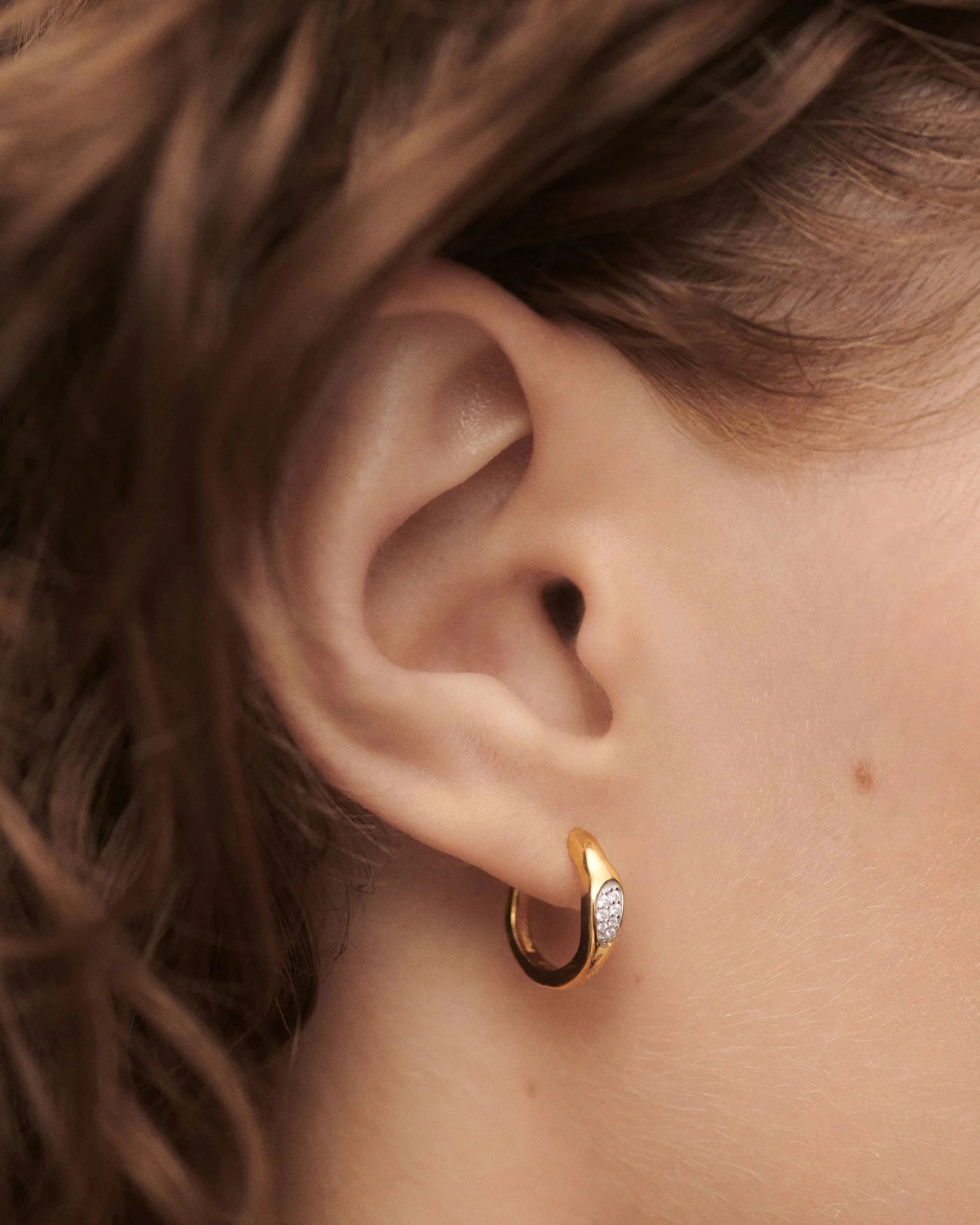PDPAOLA 18K Gold Plated Silver Earring/ AR01-C12-U