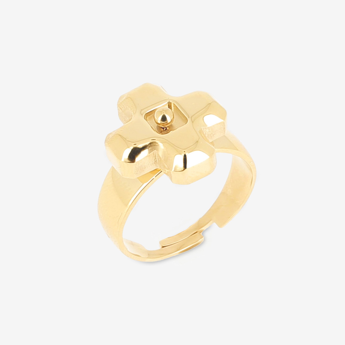 Zag Bijoux 24K Gold Plated Stainless Steel Surgical Ring/ SRL23018-01UNI