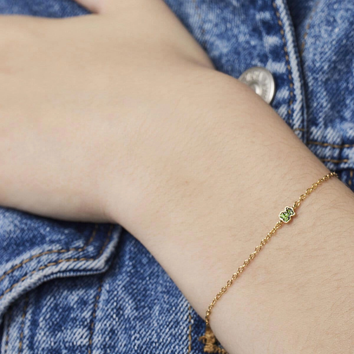 TOUS Серебряный браслет с 18K позолотой/214931580