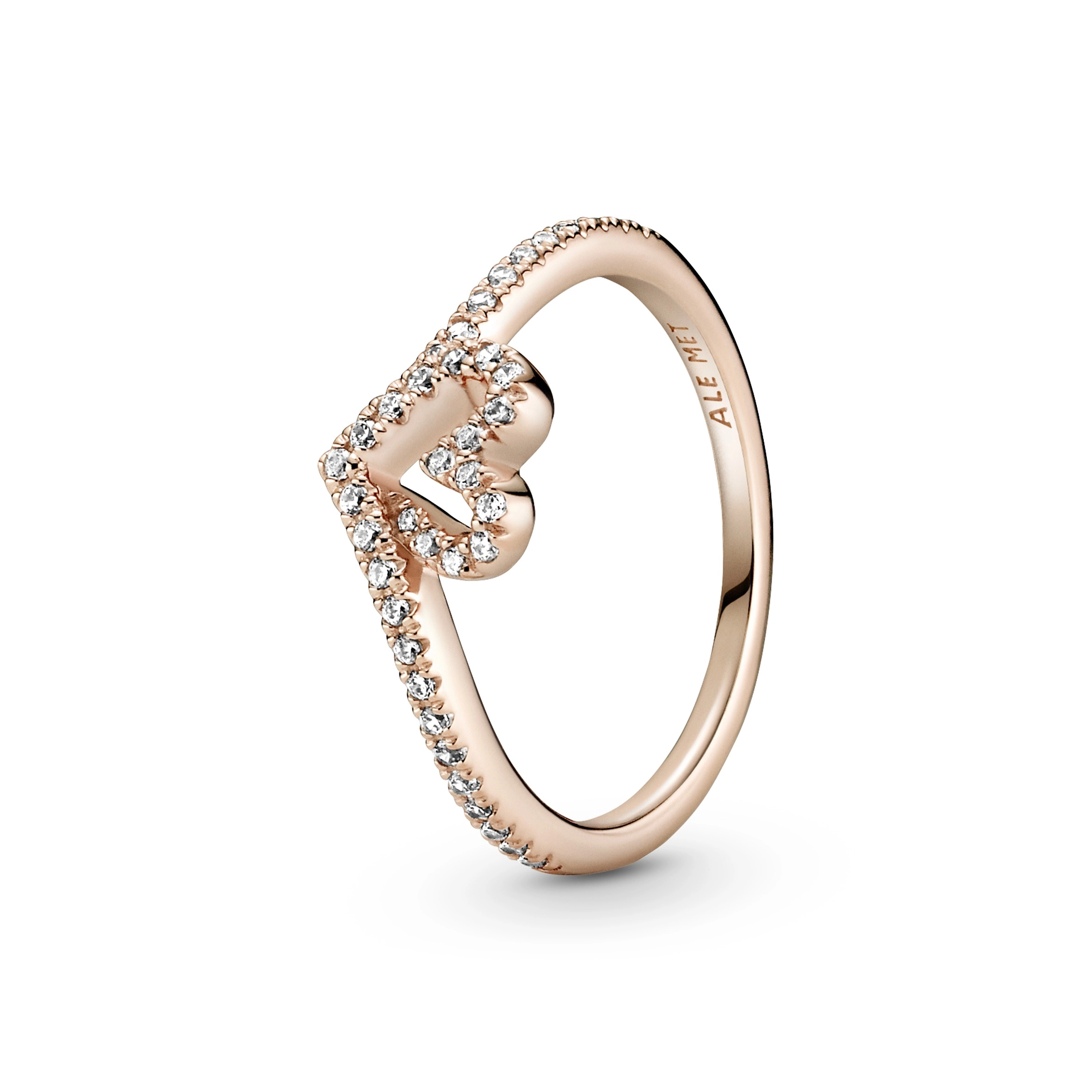 PANDORA Rose 14K Rose Gold Plated Silver Ring/ 189302C01-52