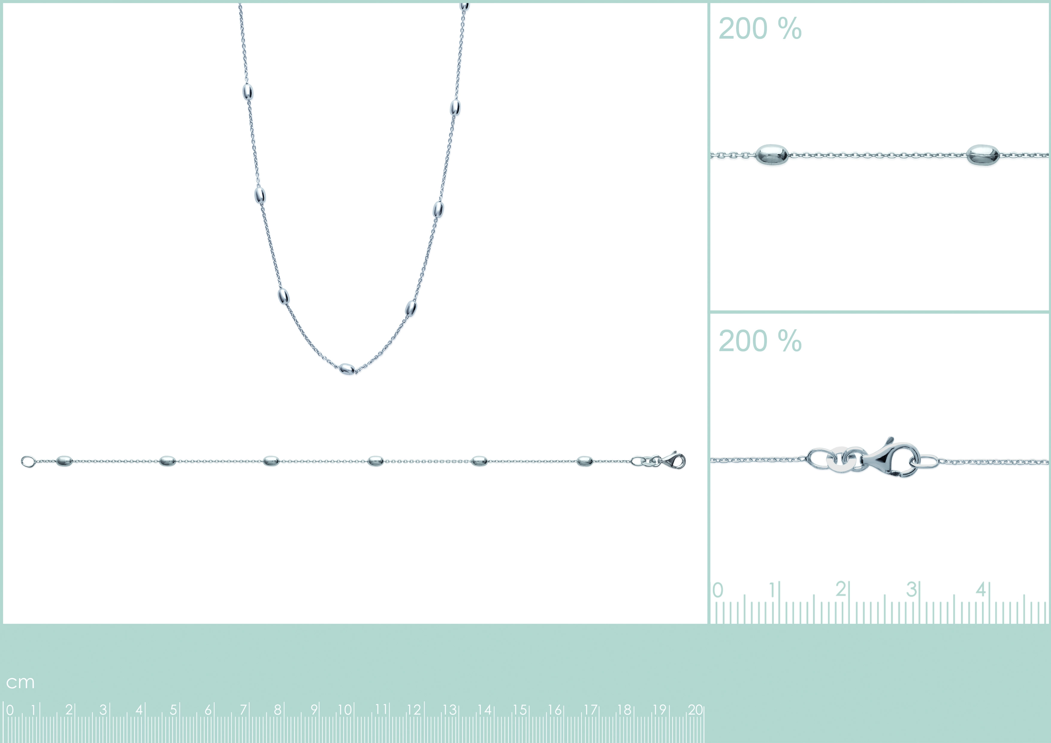 L'atelier Précieux Rhodium plated Necklace/72140145