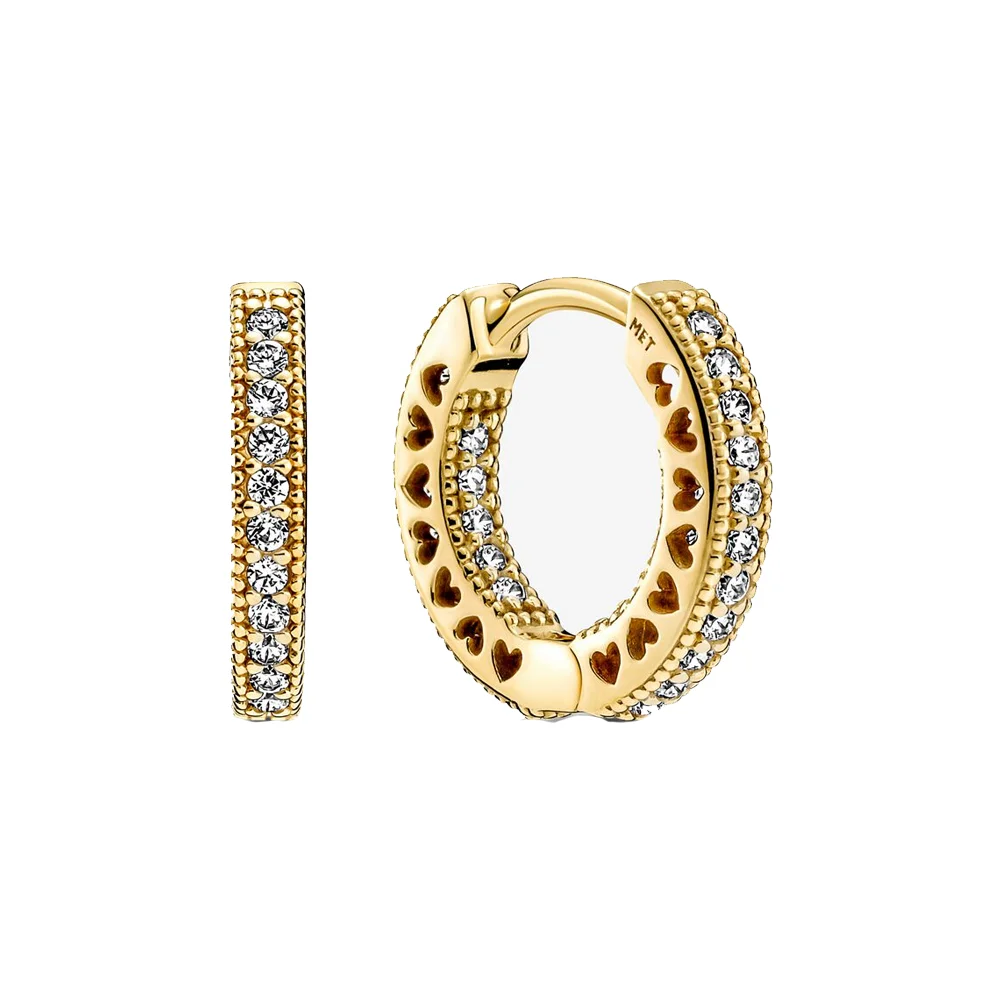 PANDORA Moments 14K Gold Plated Silver Earring/ 266317C01