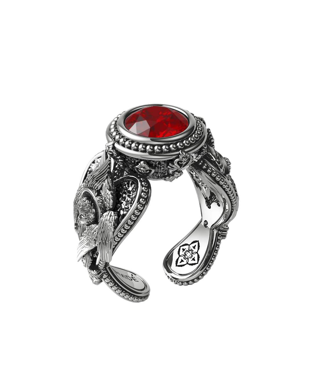 Silver Ring "Khach" / CD0882-red