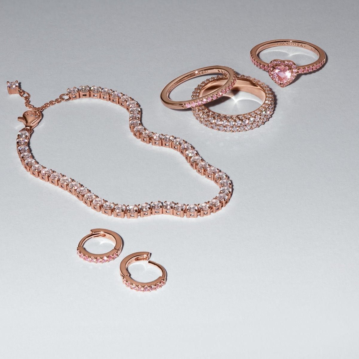 PANDORA | PANDORA Timeless 14K Rose Gold Plated Silver Earring ...