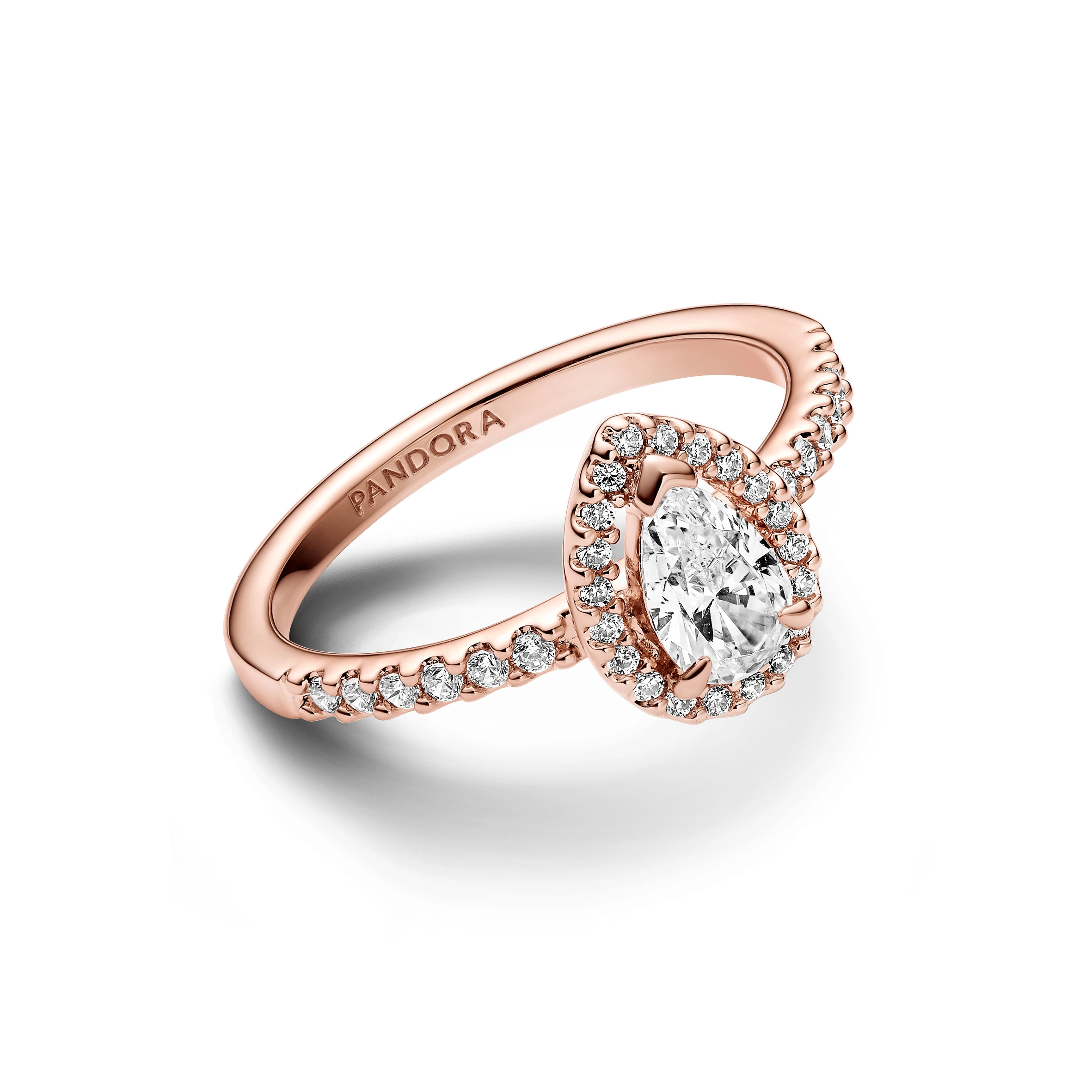 PANDORA Timeless серебряное кольцо с покрытием 14К розового золота/ 182835C01-58