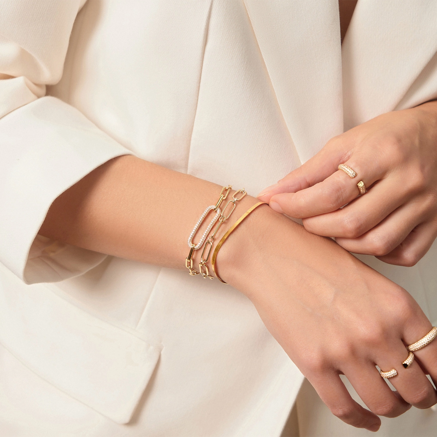 Ania Haie 14K Gold Plated Silver Ring/ R051-01G