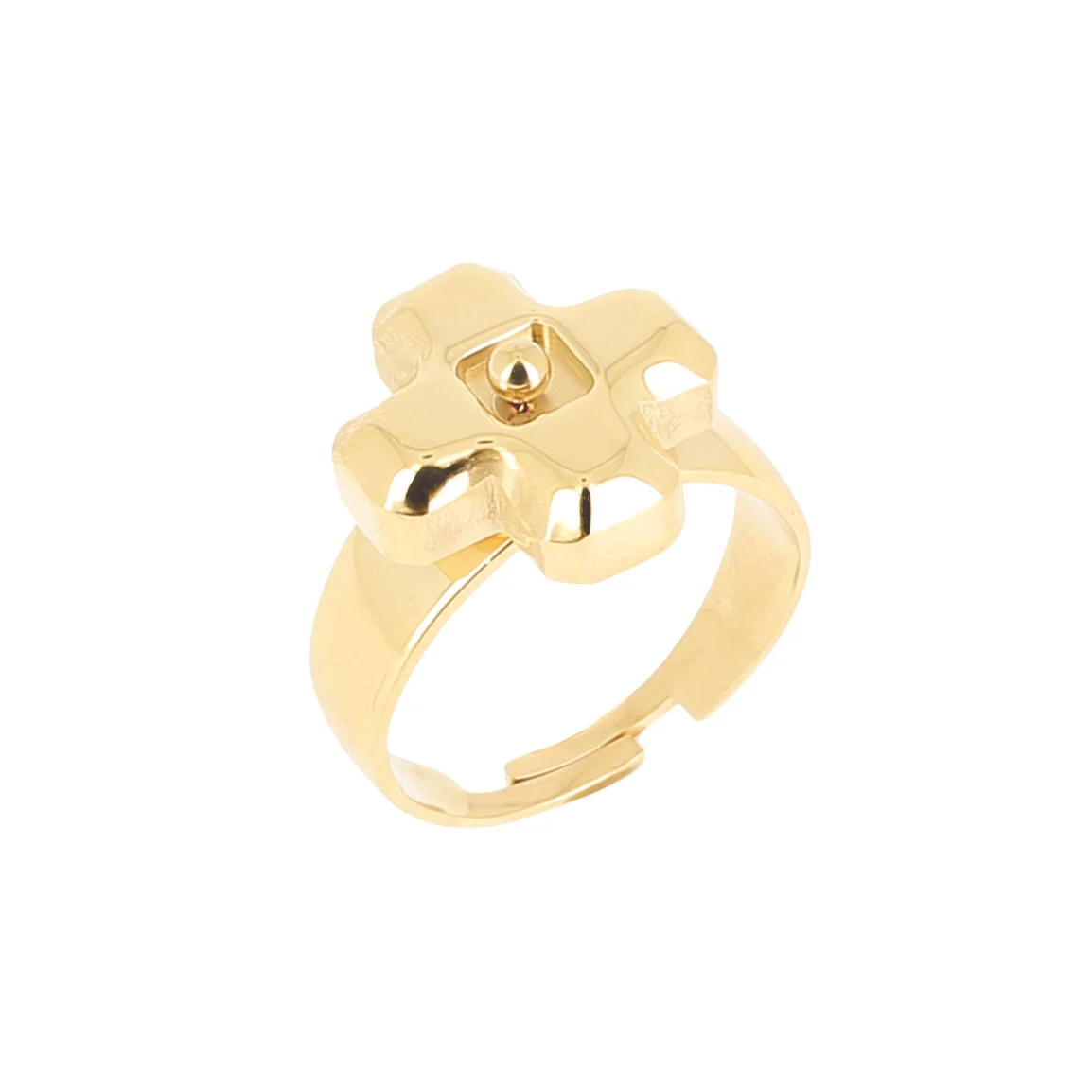 Zag Bijoux 24K Gold Plated Stainless Steel Surgical Ring/ SRL23018-01UNI