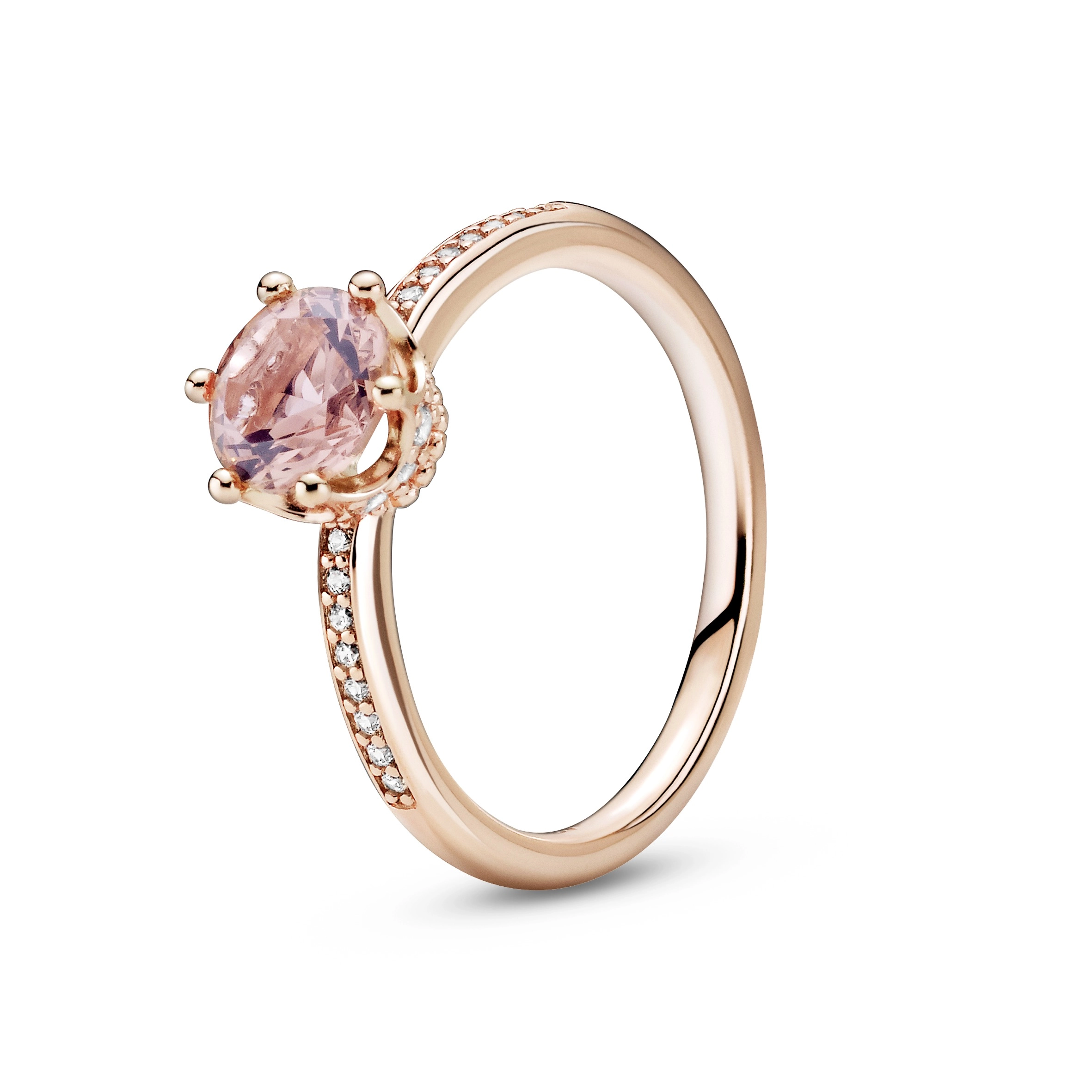 PANDORA Rose серебряное кольцо с покрытием 14К розового золота/ 188289C01-54