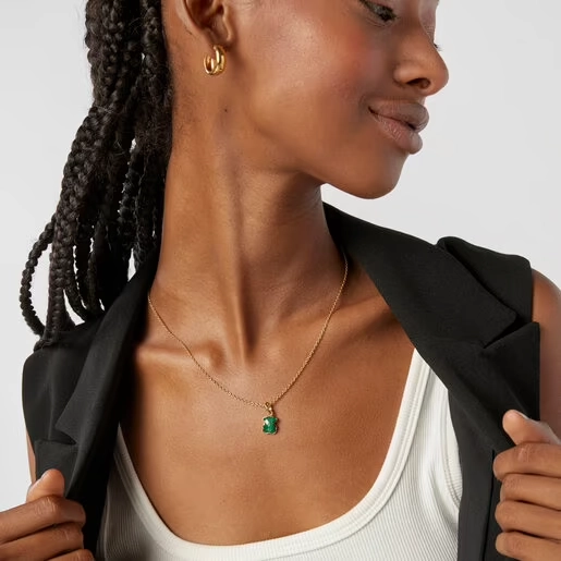 TOUS 18K Gold plated Silver Pendant/ 015434530