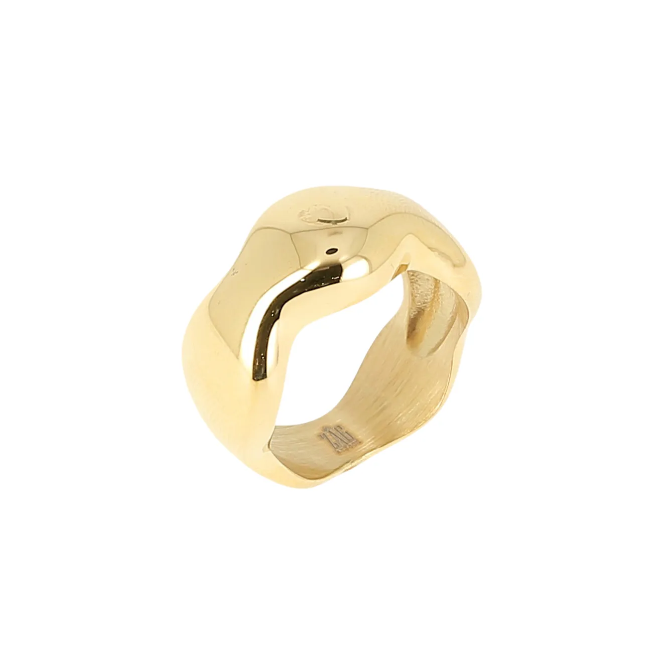 Zag Bijoux 24K Gold Plated Stainless Steel Surgical Ring/ SRT22879-01UNI9