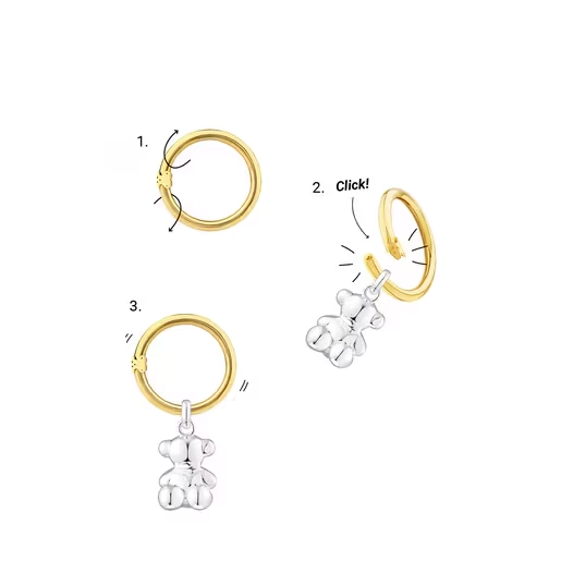 TOUS 18K Gold plated Silver Earring/ 1004163500