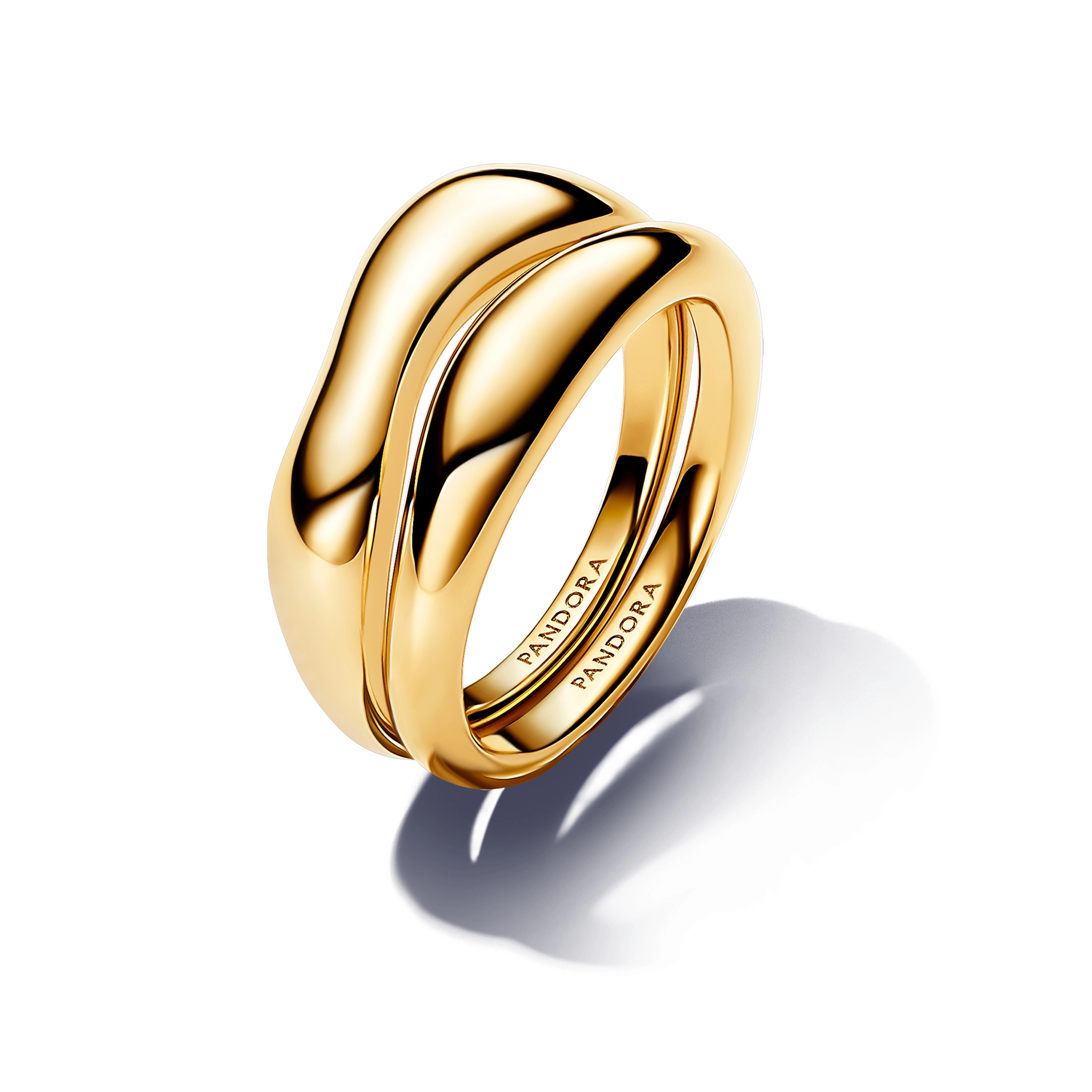 PANDORA Essence серебряное кольцо с покрытием 14К золота/ 163264C00-52