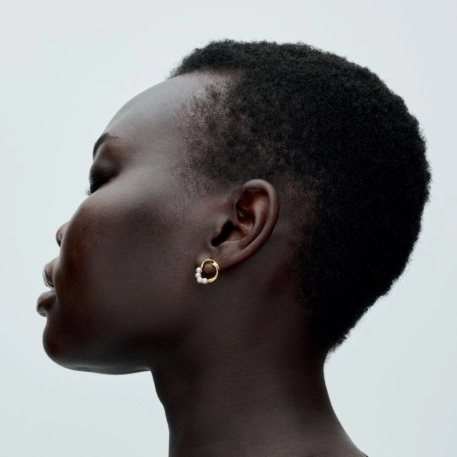 PANDORA Essence 14K Ոսկեպատ Արծաթյա Ականջօղ/ 263276C01