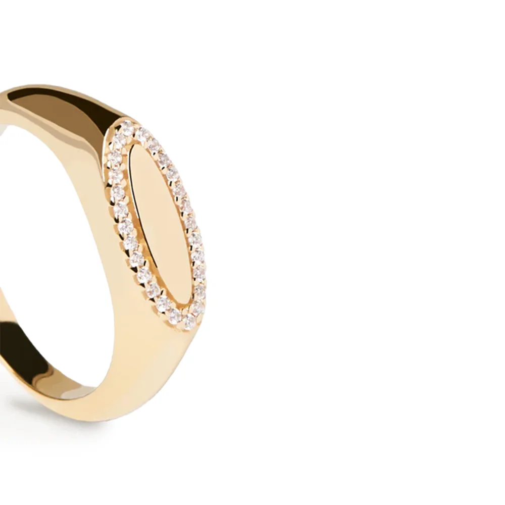 PDPAOLA 18K Gold Plated Silver Ring/ AN01-629-16