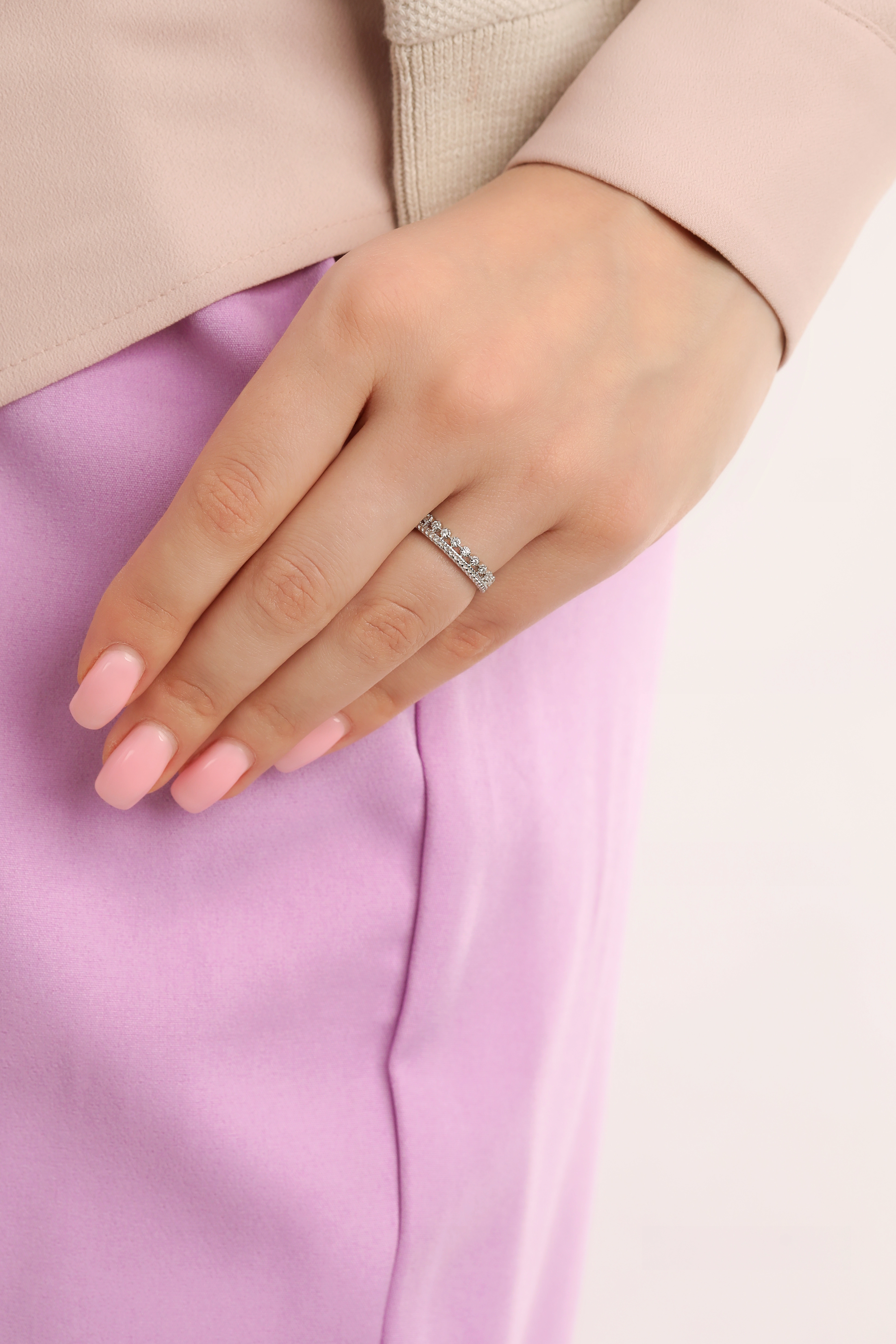 L'atelier Precieux Серебряное Кольцо/ 1223610-50