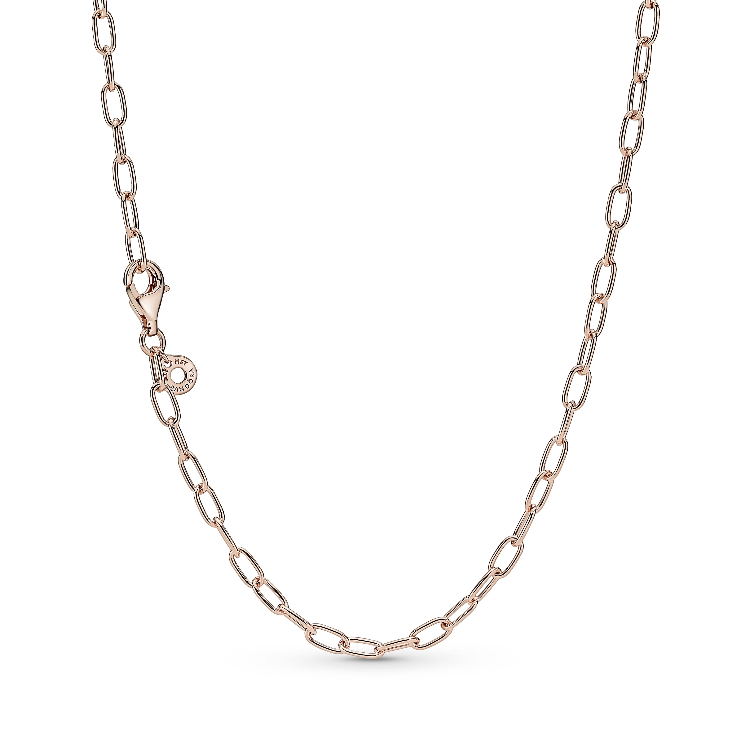 PANDORA Moments 14K Rose Gold Plated Silver Necklace/ 389410C00-50