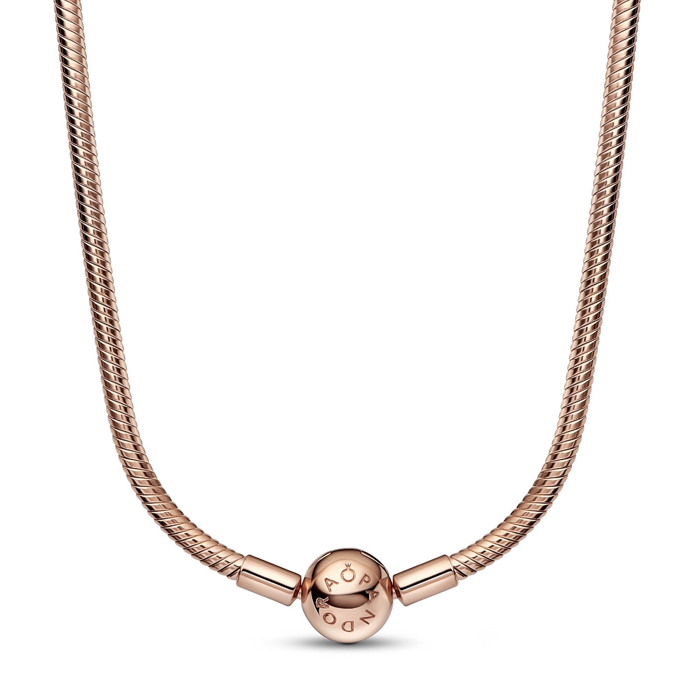 PANDORA Moments 14K Rose Gold Plated Silver Necklace/ 382234C00-50