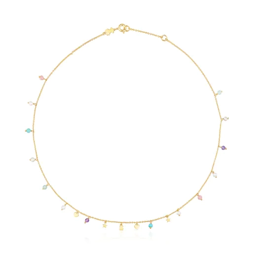 TOUS 18K Gold plated Silver Necklace/ 018152520