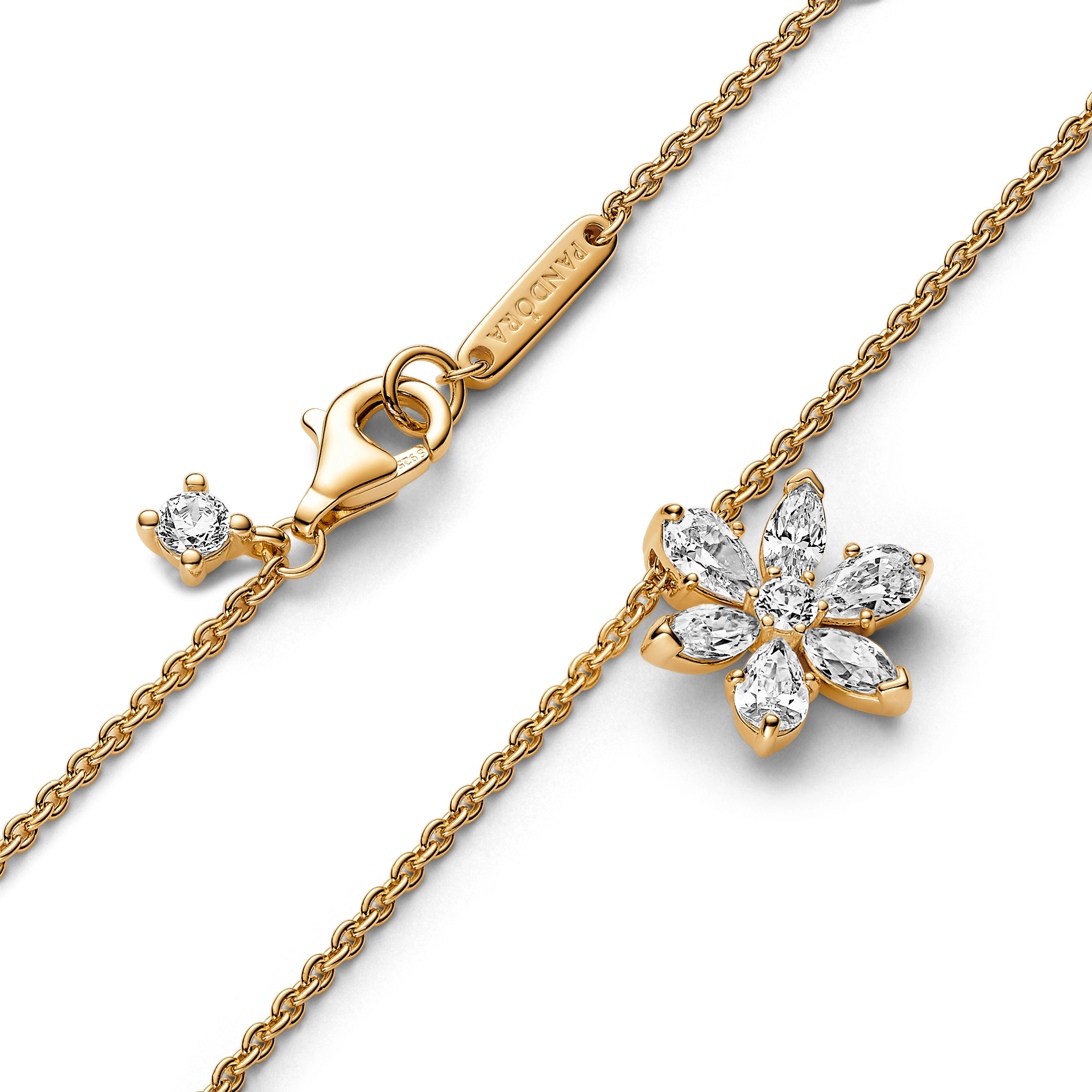 PANDORA Timeless серебряное ожерелье с покрытием 14К золота/ 362387C01-45