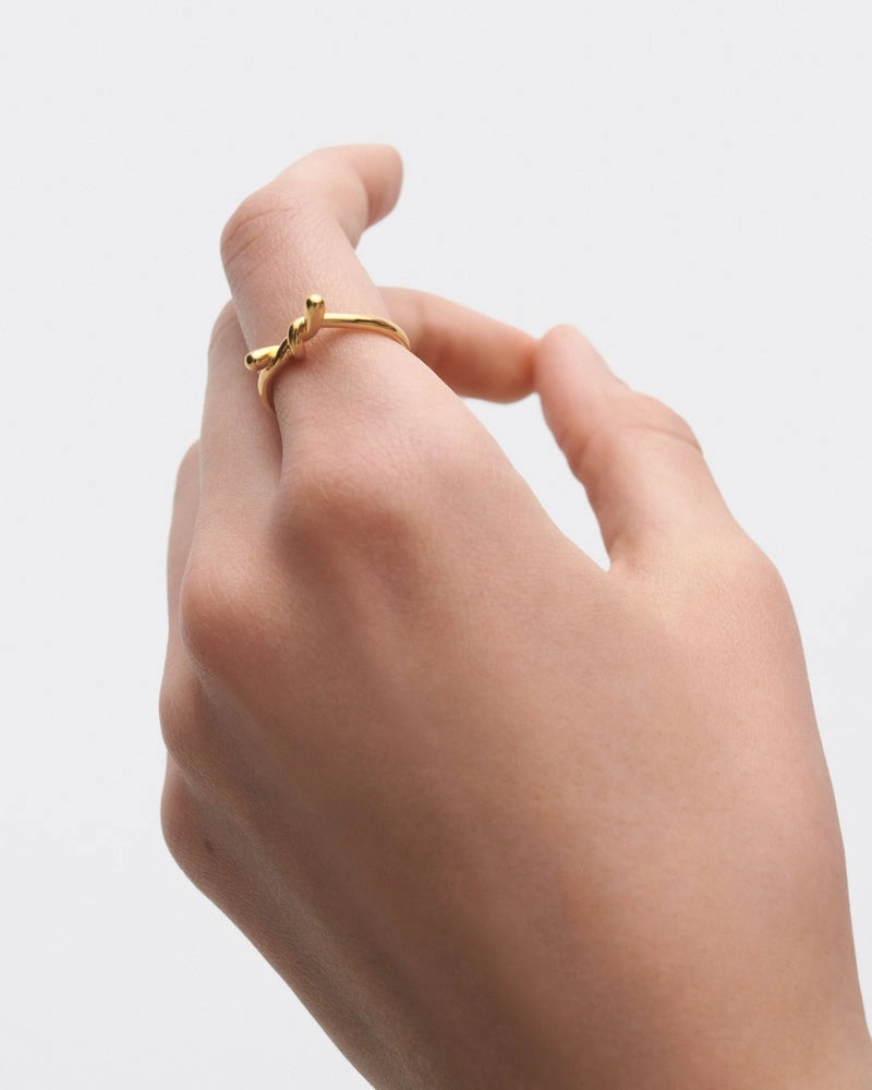 PDPAOLA 18K Gold Plated Silver Ring/ AN01-D23-10