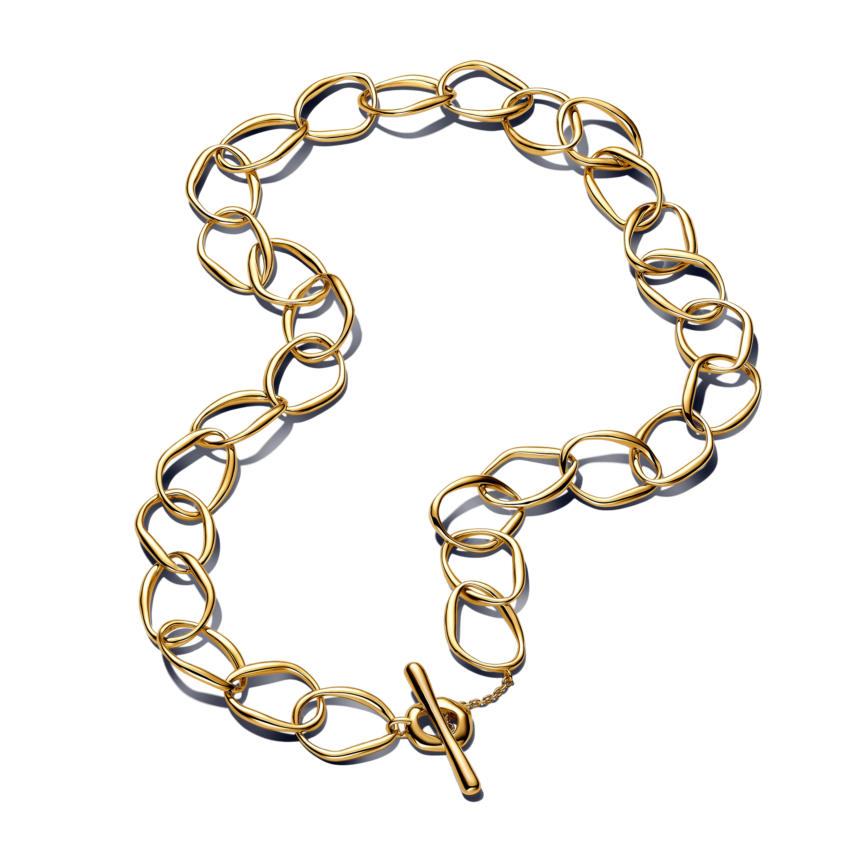 PANDORA ESSENCE 14K Позолоченное серебряное ожерелье/ 363881C00-45