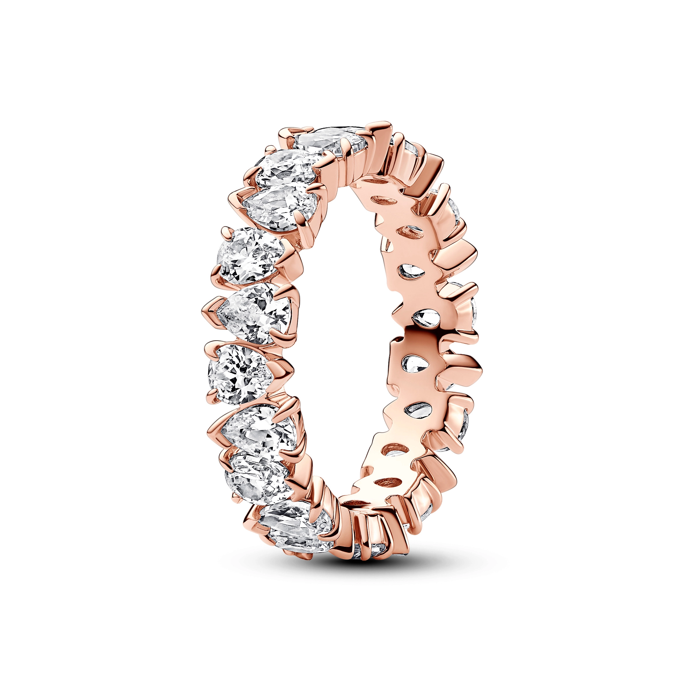 PANDORA Timeless серебряное кольцо с покрытием 14К розового золота/ 183021C01-52