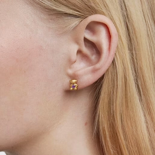 TOUS 18K Gold plated Silver Earring/ 311563560