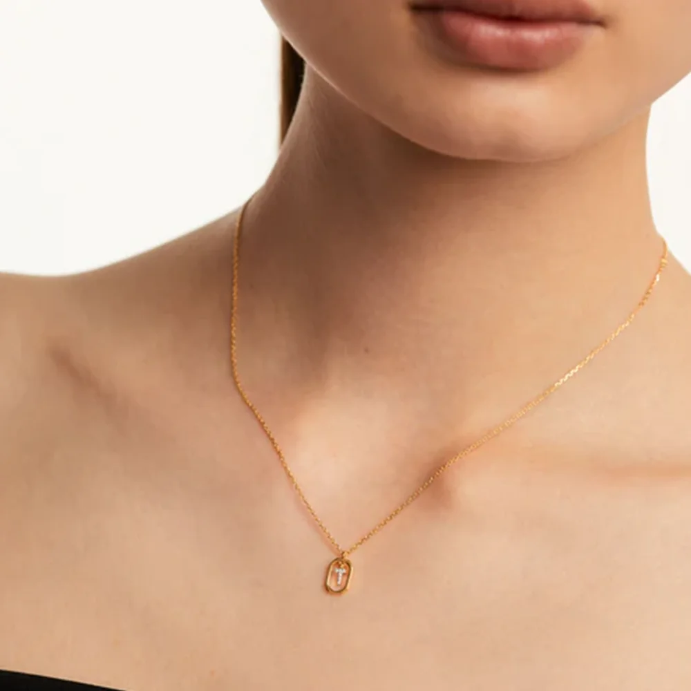 PDPAOLA 14K Gold Plated Silver Necklace/ CO01-531-U