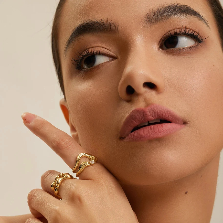 Ania Haie 14K Gold Plated Silver Ring/ R050-02G
