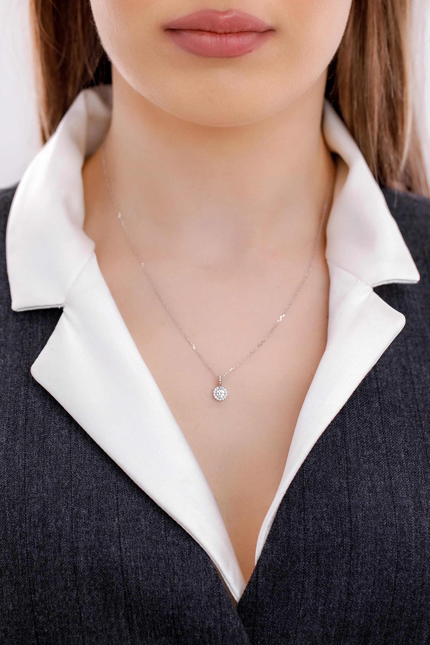 L'atelier Precieux Silver Necklace/ 87393945
