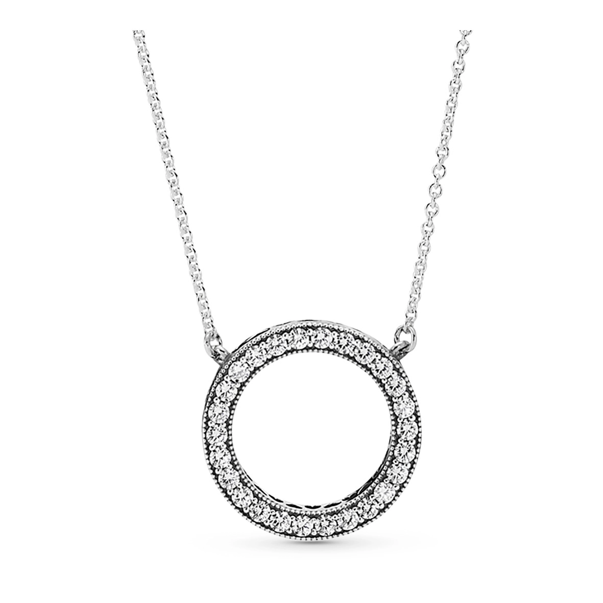 PANDORA Moments Silver Necklace/ 590514CZ-45