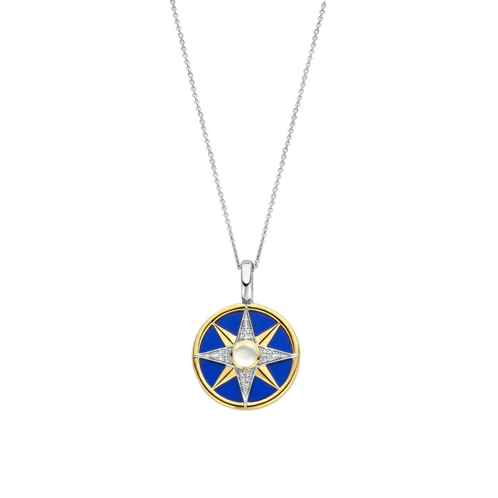 Ti Sento 14K Gold Plated Silver Necklace/ 6823BL