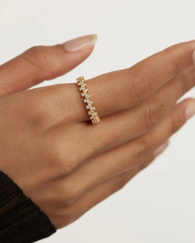 PDPAOLA 18K Gold Plated Silver Ring/ AN01-670-16