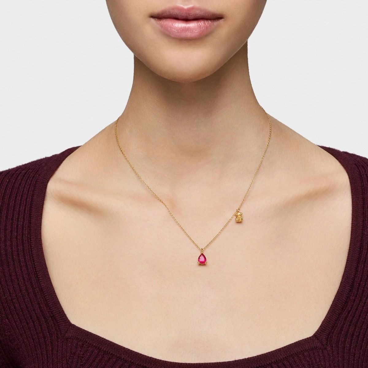 TOUS 18K Gold Plated Silver Necklace/ 1004338600