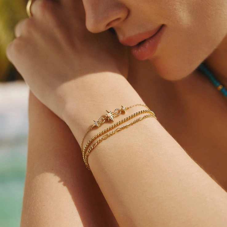 Ania Haie 14K Gold Plated Silver Bracelet/ B063-03G